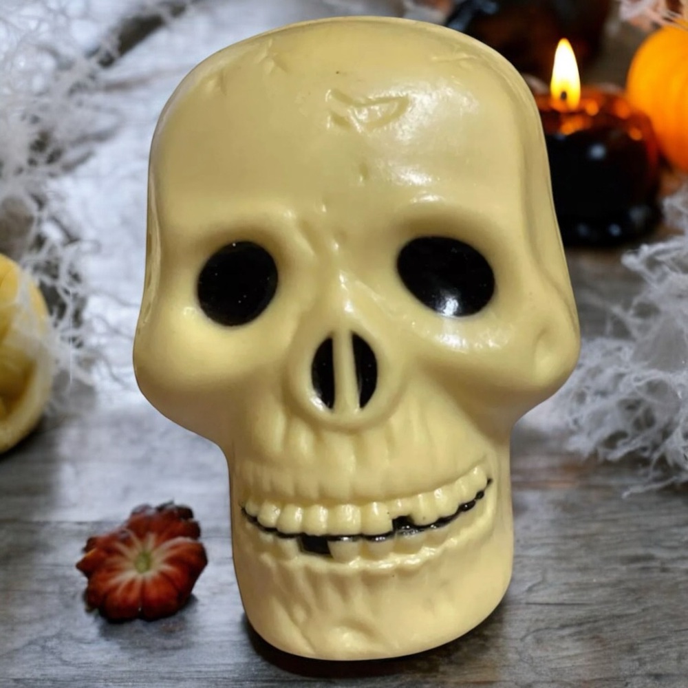 Vintage Halloween Skull Plastic Blow Mold by The Great American Fun Corp